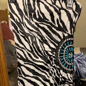 Zebra Strapless Dress